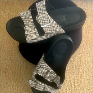 Size 7 Madden Girl rhinestone sandal sliders